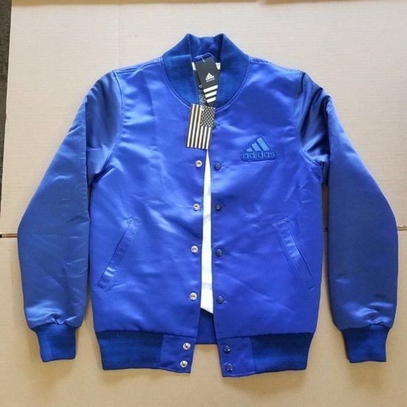 adidas Other - Adidas Satin Bomber Jacket Men's Size Small NEW